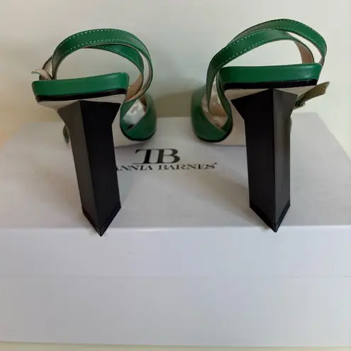 NIB Tianna Barnes HOPE ANKLE STRAP HIGH HEELS IN GREEN SZ 39