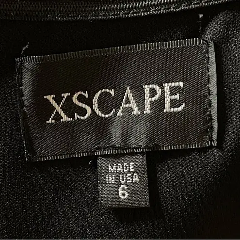 XScape NWT 3D Floral Scuba Crepe Gown (black) - 6