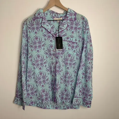 Dawson & Hellmann Pot Toile Pijamas Blue Lavender Womens XS Purple