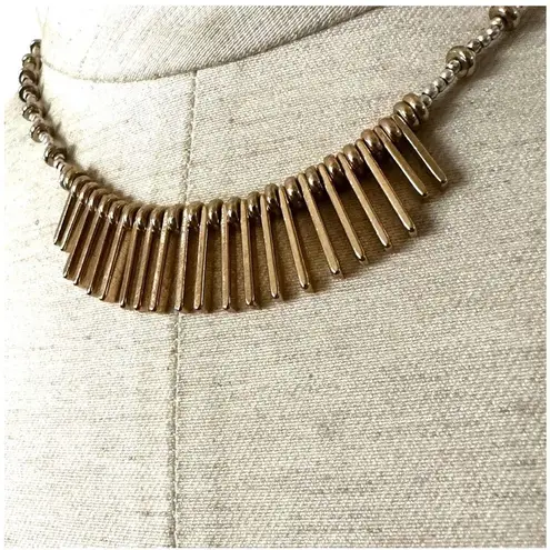 The Bar Gold and silver tone metal necklace