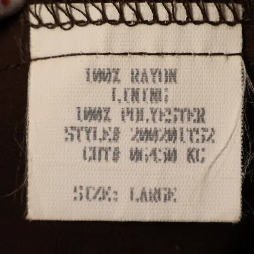 Vintage 90s Lily Brown Floral Midi Skirt Womens Fairy Grunge Romantic USA Size L Size L