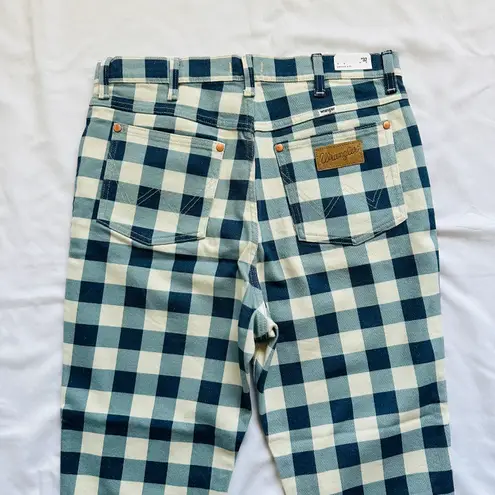 Wrangler ★ NWT -  Picnic Blue Plaid Crop Jeans ★