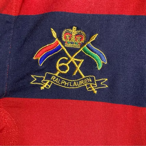 Ralph Lauren  Blue Label Rugby dress red blue stripes crest coat of arms small