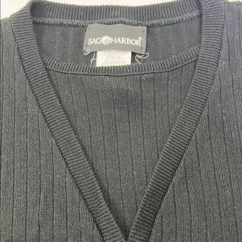 Sandro Black Ribbed Men's Sweater Size XL