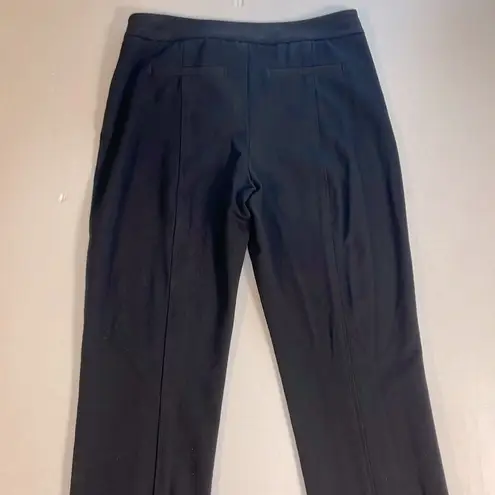 NYDJ Ponte Knit Black Ankle Pants Front Seam Stretch Lift X Tuck Classic Size 4