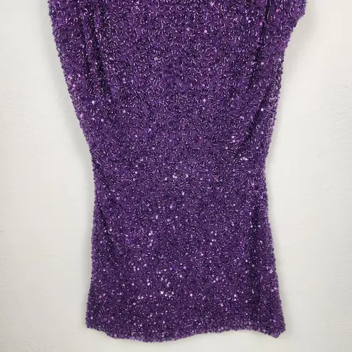 Retrofête Retrofete Carnegie Embellished Sequin Mini Dress Purple Small Sleeveless NWT