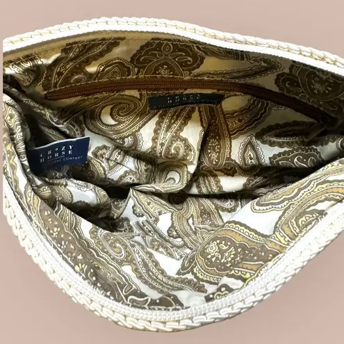 Crazy Horse Shoulder Bag Y2K Crochet Macrame Style Beach Vacation Travel Purse Brown