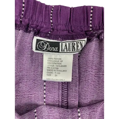 Dena Lauren Women's Violet Casual Set Purple Size XXL