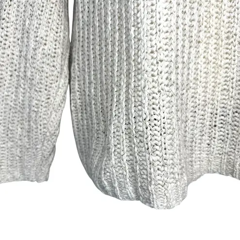 ZARA  Ribbon Knit Sweater L Oversized Slouchy Open Weave Minimalist‎ Neutral - Image 8