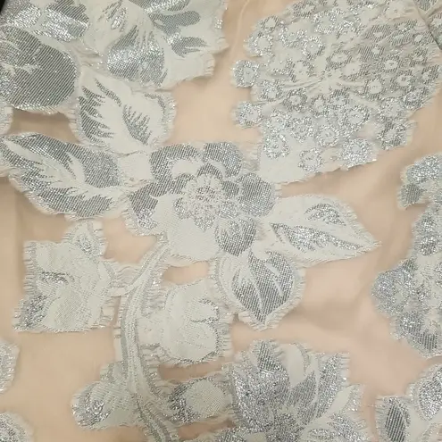 St. John ππ Jacquard Floral Embossed Cap Sleeve Pleated Cocktail Dress 8 NWOT