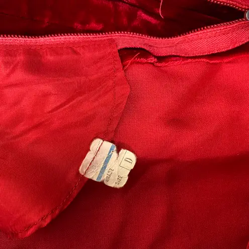 Vintage 60s Red Velvet GoGo Mod Mini Dress M/L Size M