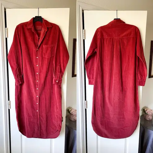 Frank & Eileen Rory Corduroy Maxi Shirtdress Long-Sleeve Spice Cotton XS EUC
