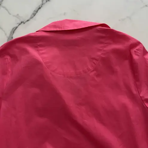 Untuckit Demi Cotton Shirt Dress pink Siz eLarge Preppy Coastal feminine chic Size L