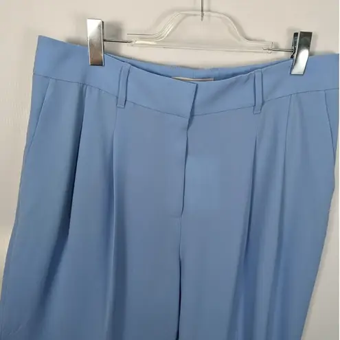 Lafayette 148  Ellis Pleated Finesse Crepe Ankle Pants Fresh Blue Cuffed NWT 16