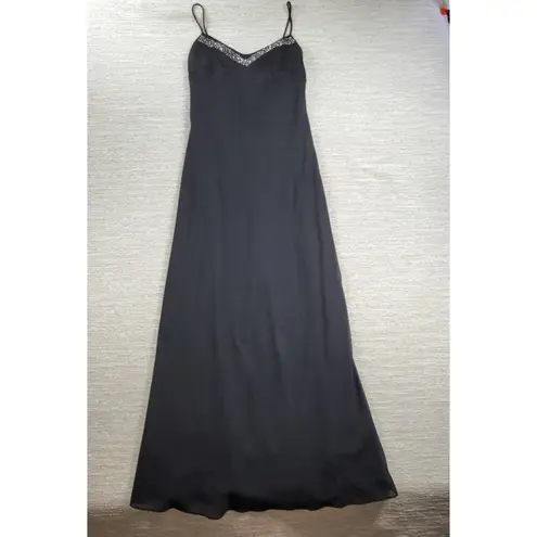 VTG Bora Prom Dress XL Black Bling Accent Sheer Layer Fairy Goth Evening Gown