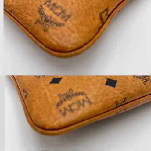 MCM VISITOS COGNAC SHOULDER BAG