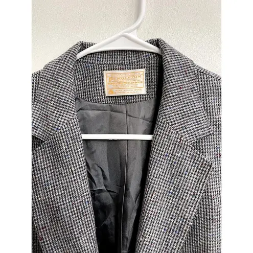 Pendleton Vintage 70s 100% Virgin Wool Blazer Size 8 Academia Work Career Office