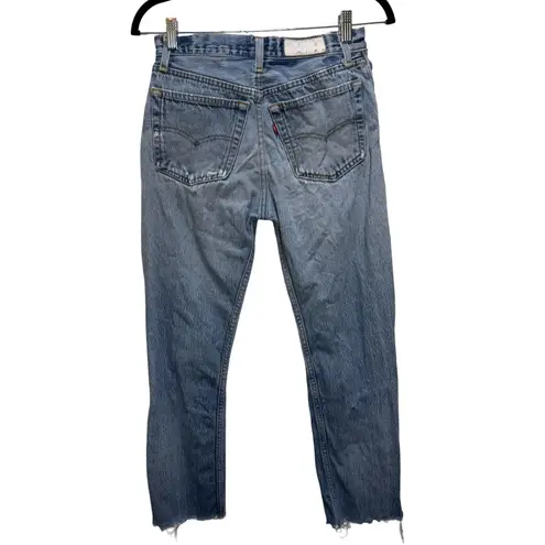 RE/DONE x Levi’s Light Blue Distressed Straight Leg Jeans