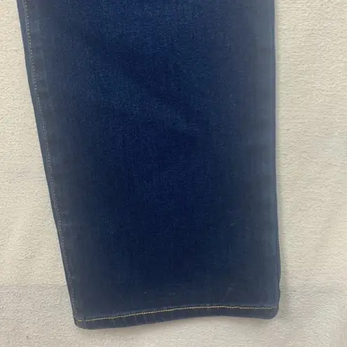 Betabrand womens medium long tall pull on bootcut jeans denim pants blue jegging