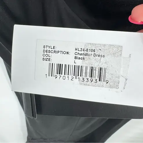 NWT Retrofete Chandler Dress Embroidered Lace Strapless Open Back Maxi Black Lg