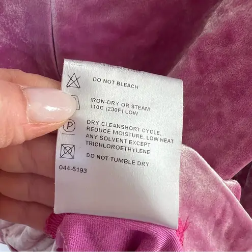 Vintage Bogner Y2K Velvet Pullover Quarter Zip Long Sleeve in Liquid Pink Size 10