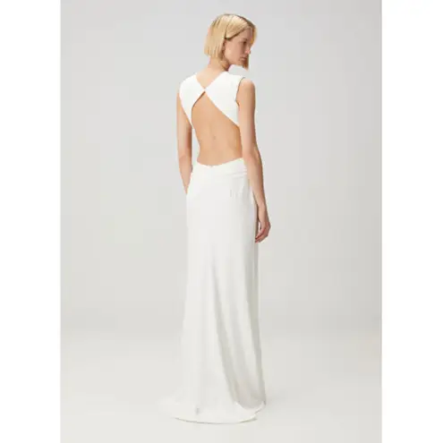Tadashi Shoji Tenney Maxi Evening Dress in White Size X-Large