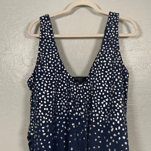 Swimsuit For All Swimsuits For All Women Plus Size 30 Navy Blue Silver One Piece Swimsuit Padded