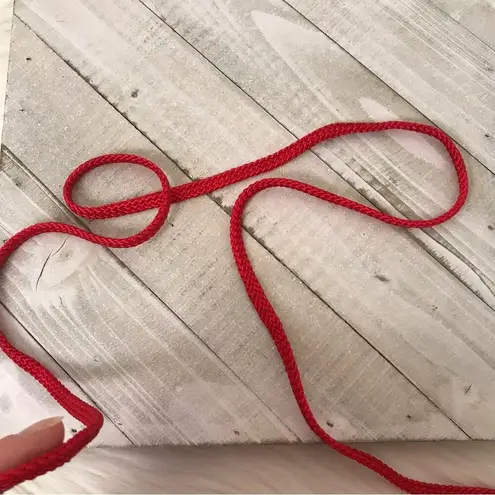 La Regale Vintage Red Satin Crossbody Tassel Bag