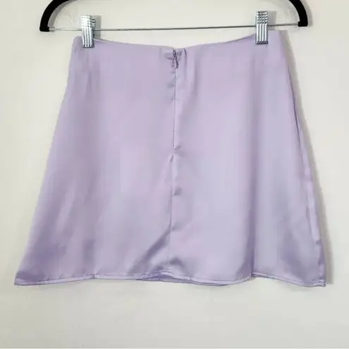 We Wore What Purple Asymmetrical Pencil Mini Skirt