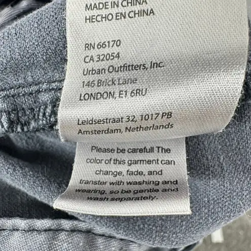 Pilcro Women's Gray Canvas Utility Pants Size 29 Cropped Wide Leg Casual