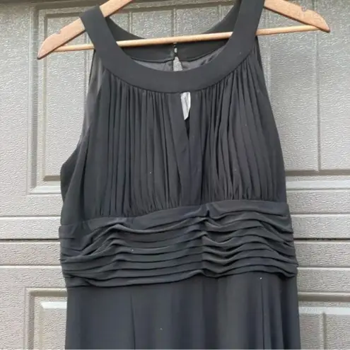 Slny · Women’s 14 · Black Maxi Dress · Ruched · Sleeveless · Keyhole · Formal