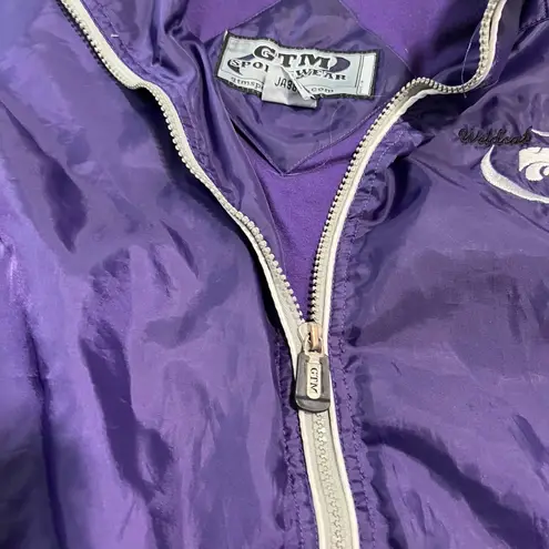 Vintage Kansas State Windbreaker MD 90s Wildcats Team Issue Track Jacket Purple Size M