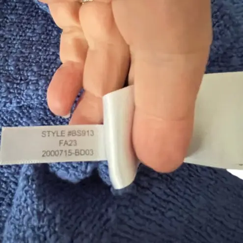 J.Crew Sweater Small Blue 100% Cotton V Neck Textured Knit Long Sleeve Casual