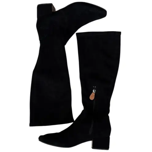 Gentle Souls EUC Ella Stretch Calf Boots Black Size 6.5 Retail $249.00
