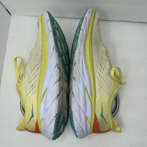 Hoka Womens size 9.5 B Clifton 8 Yellow Running Sneakers 1119394