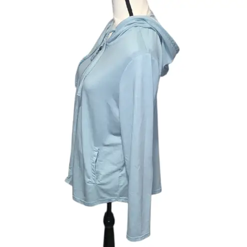 32 Degrees Heat 32 Degrees Cool Light Blue Full Zip-Up Hoodie Lightweight Pockets