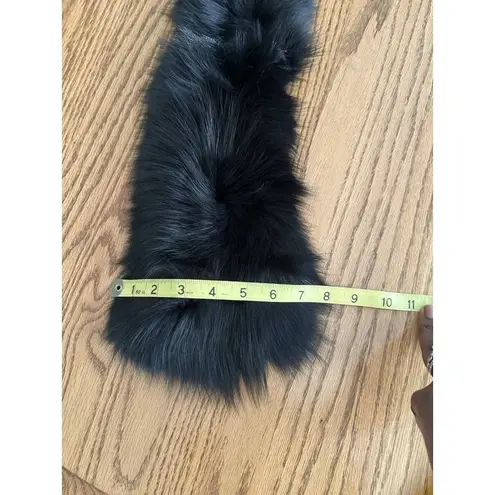 Ladies Women’s Genuine Fur? Collar Scarf Stole Vintage 60 Winter Neck Warmer S Black