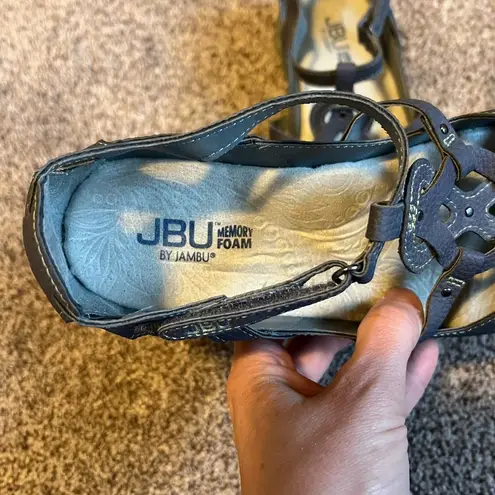 Jambu Black Sandals with Durable Sole and Ventilation