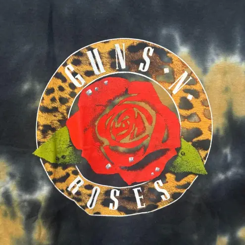 Guns N’ Roses Leopard Print Big Rose Hard Rock Tie Dye M