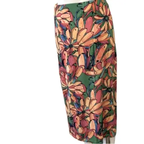 Farm Rio Getaway Midi Skirt size M Pink Size M