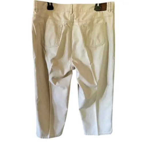 Lauren Jeans Co. Ralph Lauren Cream Cotton Capri Pants Women’s Size 16