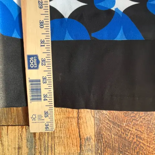 AB Studio Sheath Sleeveless Blue,Black & White Dress