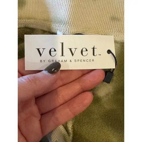 Velvet by Graham & Spencer Pants Women XS Green Tie Dye Nissa Fleece Sweatpants