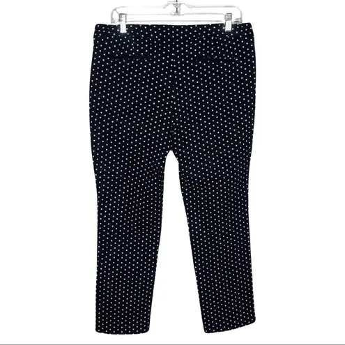 1901 Pants Women 4 Black White Polka Dot Crop Trouser Business Office Feminine