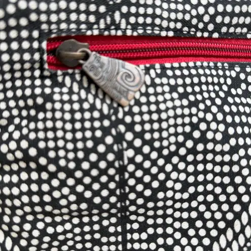 Laurel Burch Purse Crossbody Cats Sequin Flowers Aztec Pockets Black White Red