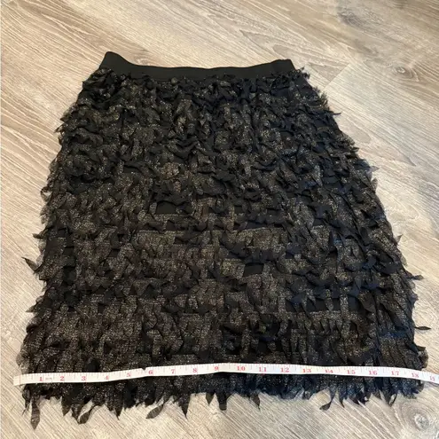 Elegant Black Sequin Skirt