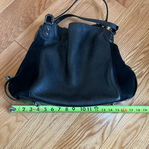 Coach  Edie leather and suede hobo tote bag with zippered top - Image 11