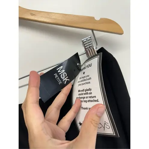 MSK Wide Leg Pants Size XL Petite Black Rhinestone Elastic Waistband NEW