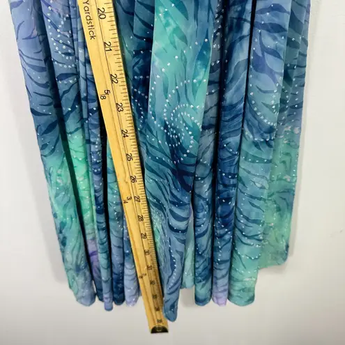 Art Stone Fairycore Dress Womens Large Velvet Sequin Blue Skater Dance Costume