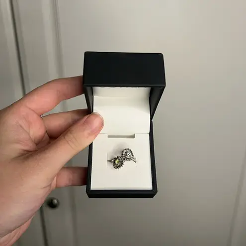 Sunflower Toi Et Moi Diamond Peridot 14k White Gold Ring 5